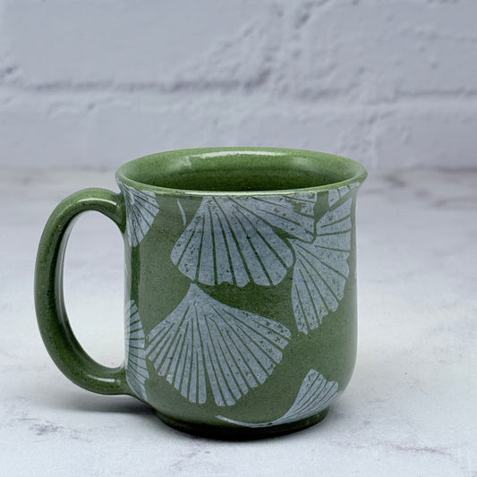 Green with White Gingko Espresso Mug 3