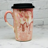 Pink with Pink Lace Travel Mug