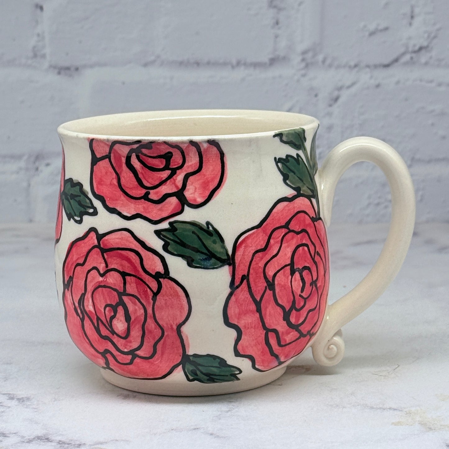 Red Roses Watercolor Mug 2