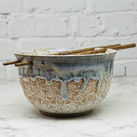 Lavender with White Lace Chopstick Bowl