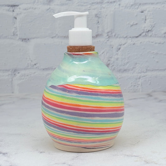 Turquoise Rainbow Soap Dispenser
