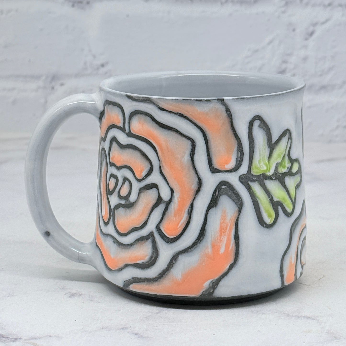 Peonies B&W Mug 1