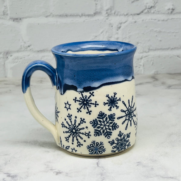 November Preorder Blue with Blue Snowflakes Mug