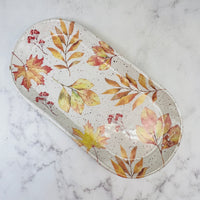 Fall Leaves Oval Tray