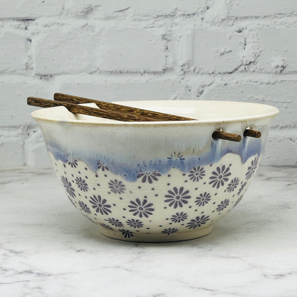 Lavender Daisies Chopstick Bowl