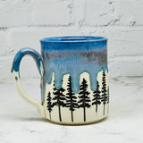 Blue with Pine Trees Mug 2