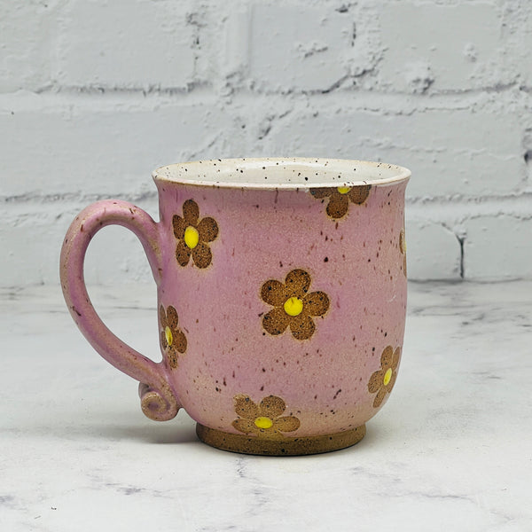 Purple with Daisies Teacup 1