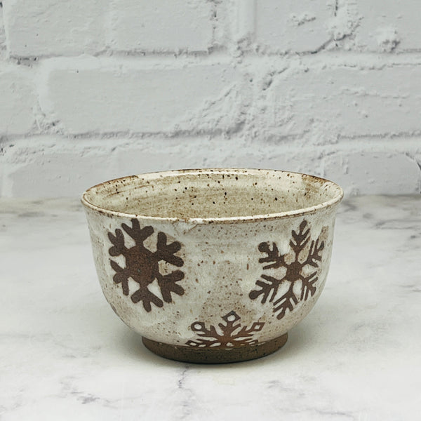 Speckled White Snowflakes Small Bowl 3
