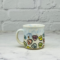 Blue with Conversation Hearts Espresso Mug