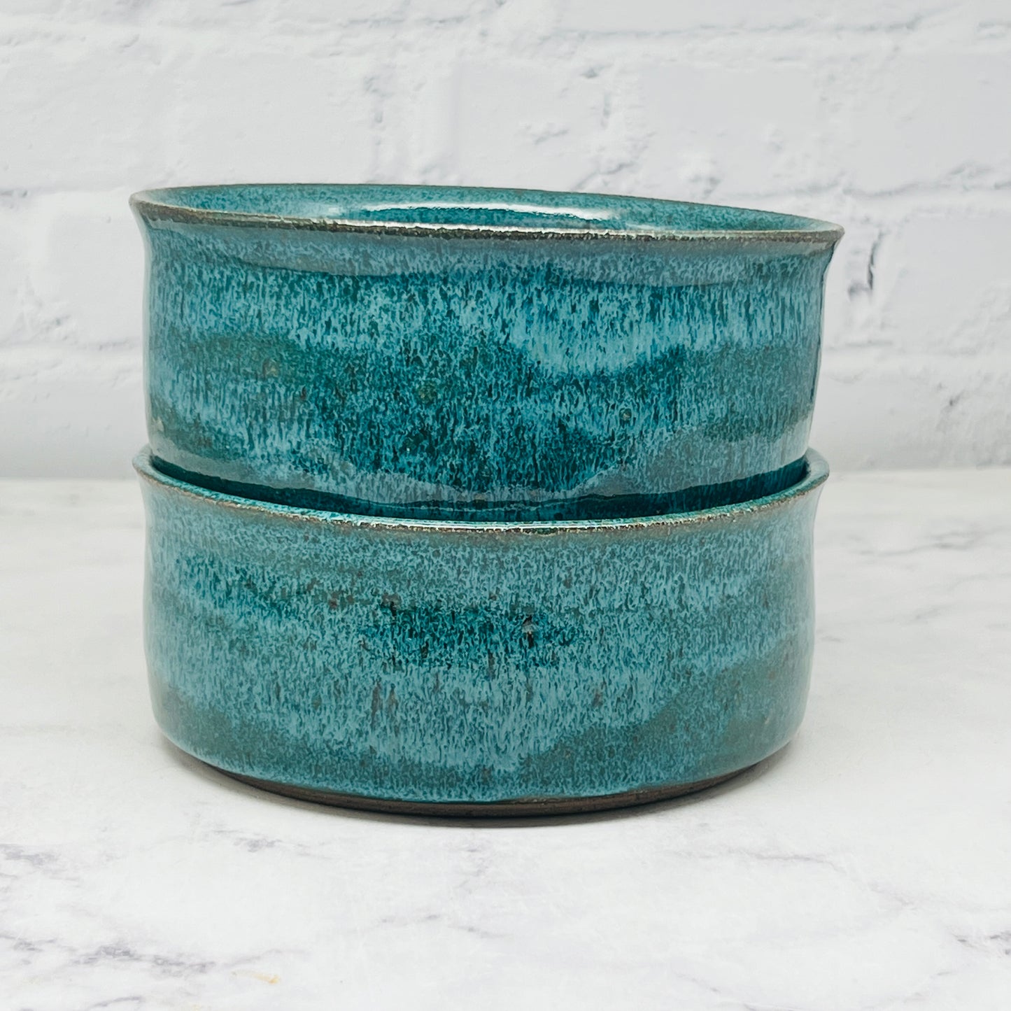 Teal Water/Food Pet Dish Set
