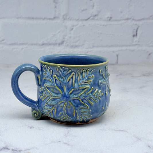 Light Blue with Raised Snowflakes Teacup 2