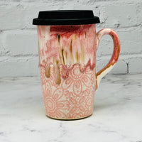 Pink with Pink Lace Travel Mug