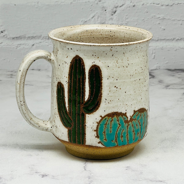 Speckled White Cactus Mug 3