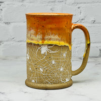 Orange with Spiderwebs Tall Mug