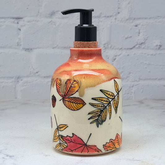 Orange with Leaves Soap Dispenser 2