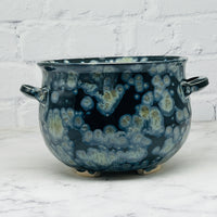 Speckled Black Large Cauldron Bowl 2