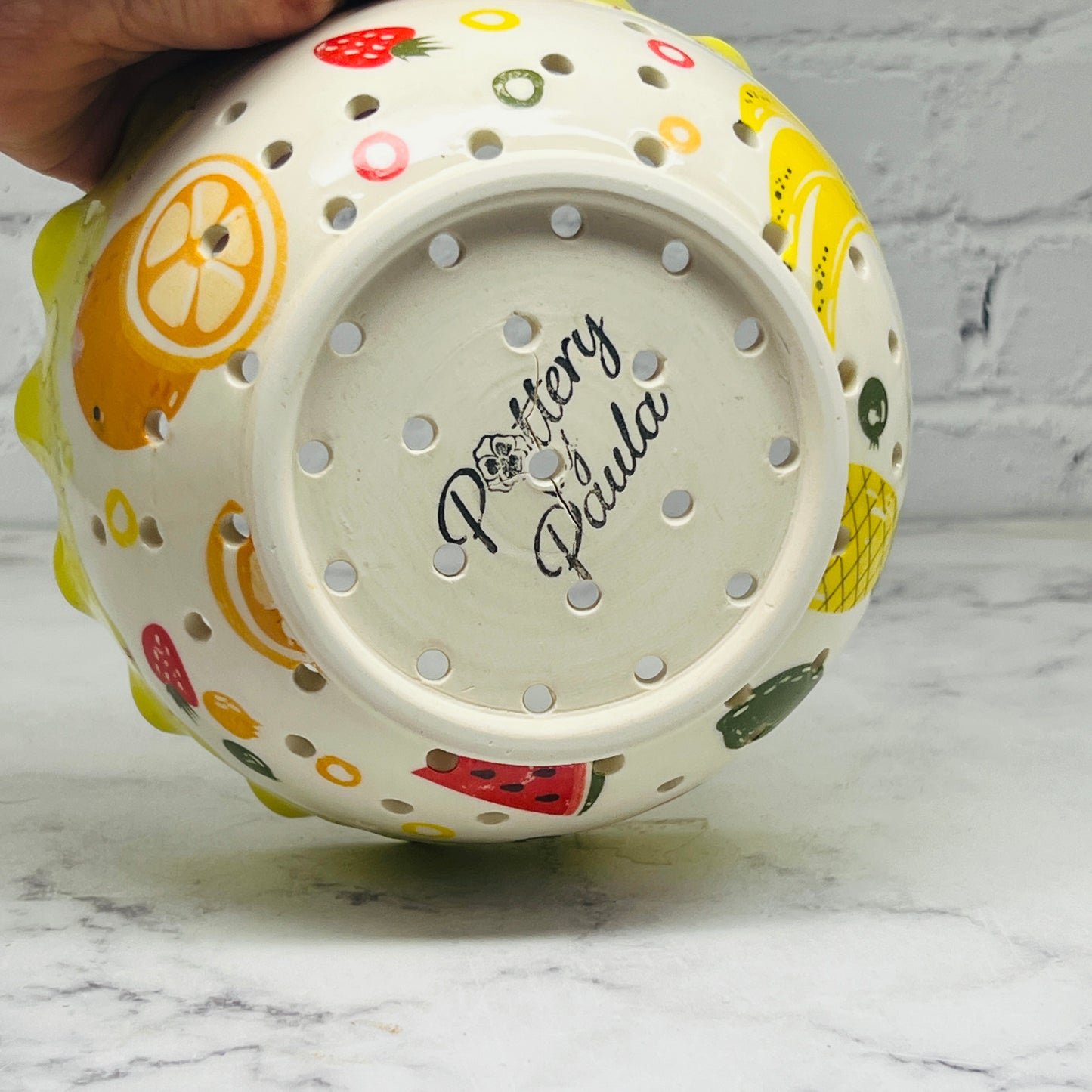 Yellow with Fruit Berry Bowl