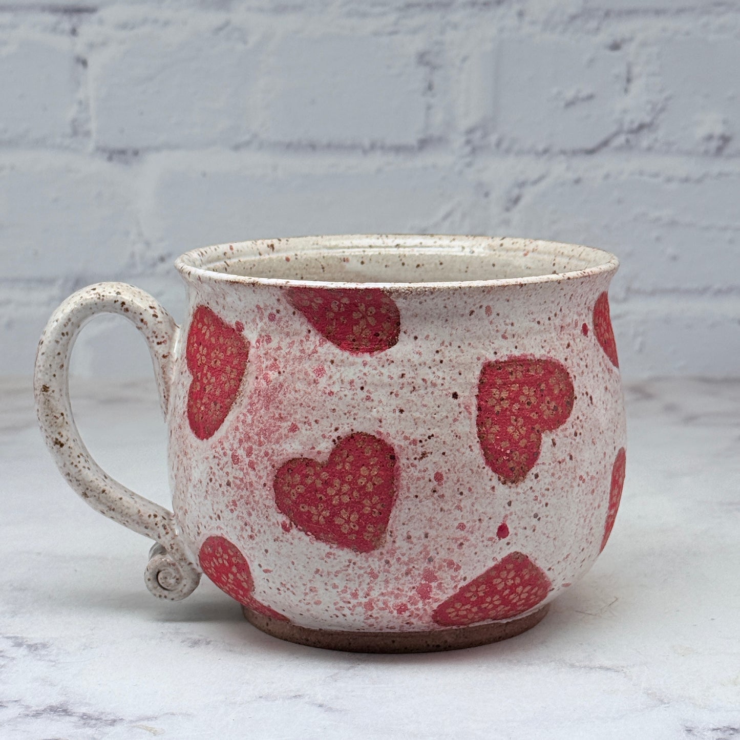 Red Hearts Cafe Mug 3