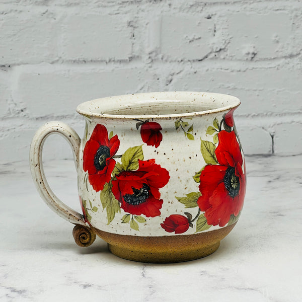 February Preorder Red Poppies Cafe Mug