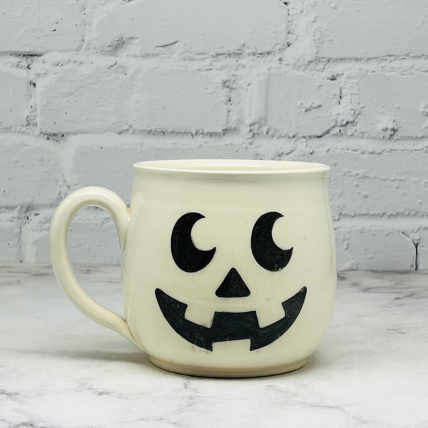 White Jack-o-Lantern Mug 2