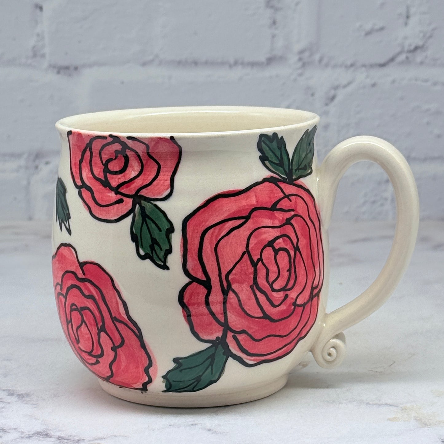 Red Roses Watercolor Mug 1