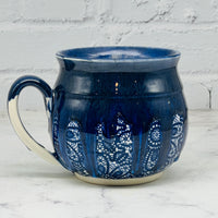 Blue with Blue Lace Cafe Mug 2