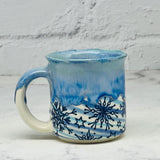 Blue Snowflakes Marbled Espresso Mug 2