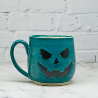 Teal Jack-o-Lantern Mug 4