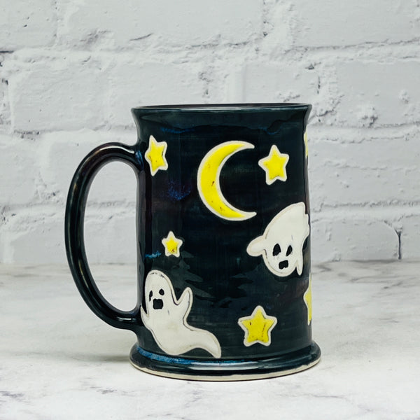 Black with Ghosts Tall Mug 2