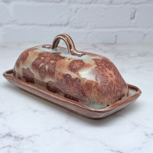 Light Blue with Snowflakes Butter Dish 1