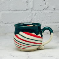 Teal Peppermint Marbled Teacup