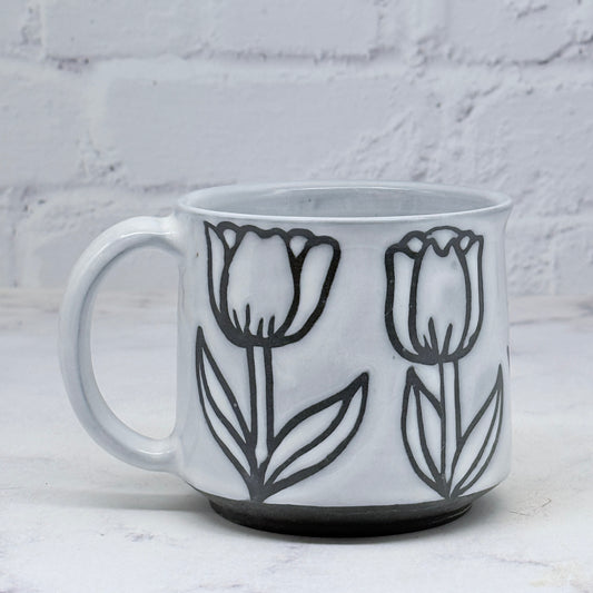 Tulips B&W Mug 1