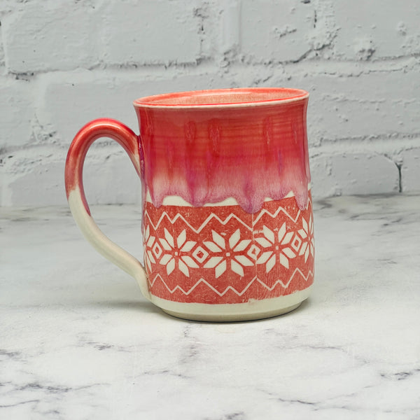 Red Fair Isle Design Mug 1