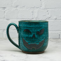 Speckled Teal Jack-o-Lantern Mug