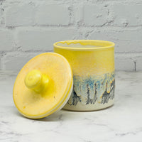 Yellow with Sunflowers Lidded Container