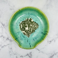 Green with Monstera Spoon Rest 1