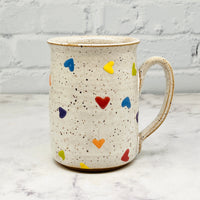 January Preorder Small Rainbow Hearts Mug