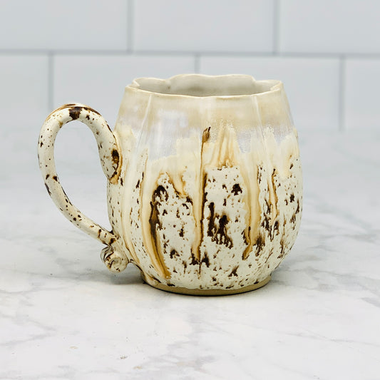 October Speckled Cream Pumpkin Mug Preorder
